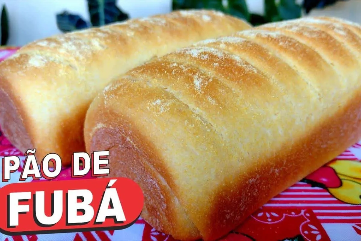 Pão de fubá da roça delicioso e fofinho para comer quentinho