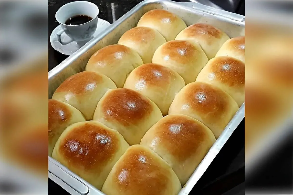 Pão de leite caseiro muito macio e bem fofinho chega a desma