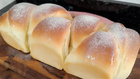Pão de leite ninho diferente e delicioso para servir no café