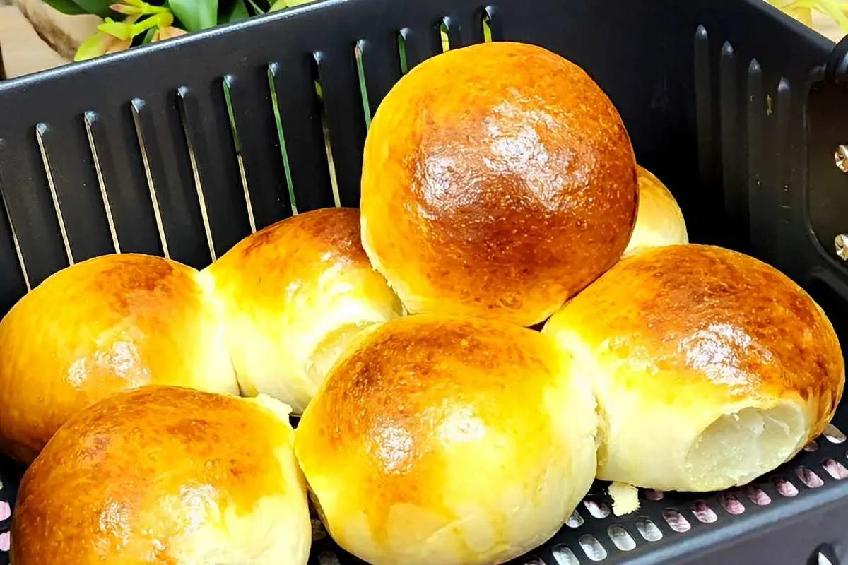 Pão de leite super fofinho na AirFryer ele assa rapidinho e