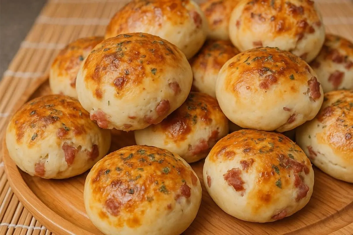 Pão de linguiça super recheado e com uma massa tão fofinha e