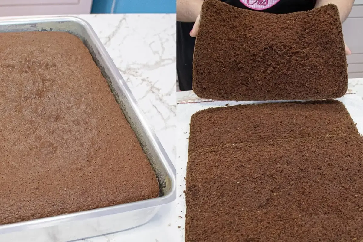 Pão de ló de chocolate: veja como eu faço para ele não quebr