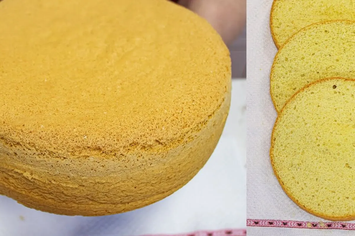 Pão de ló fofinho que nem nuvem e não quebra na hora de rech