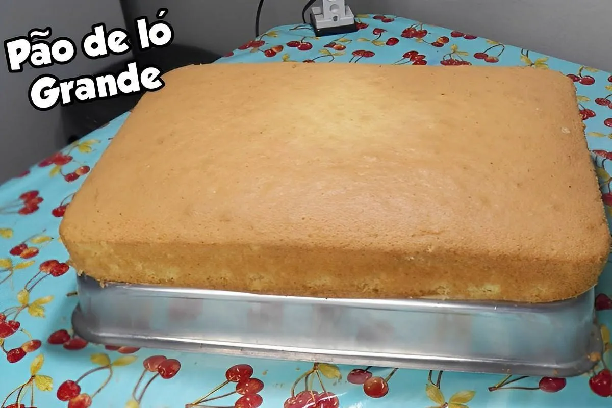 Pão de ló grande sem leite para bolos de até 6 kgs muito fof
