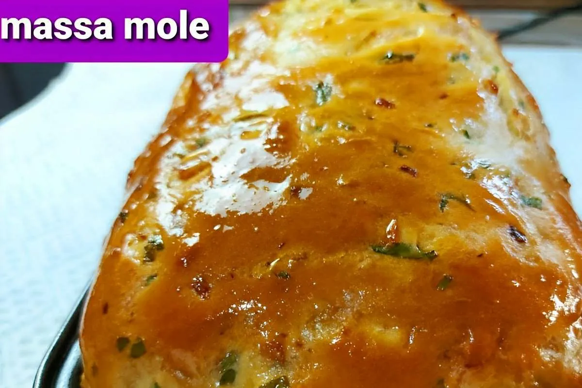 Pão de massa mole temperado muito saboroso fácil de preparar