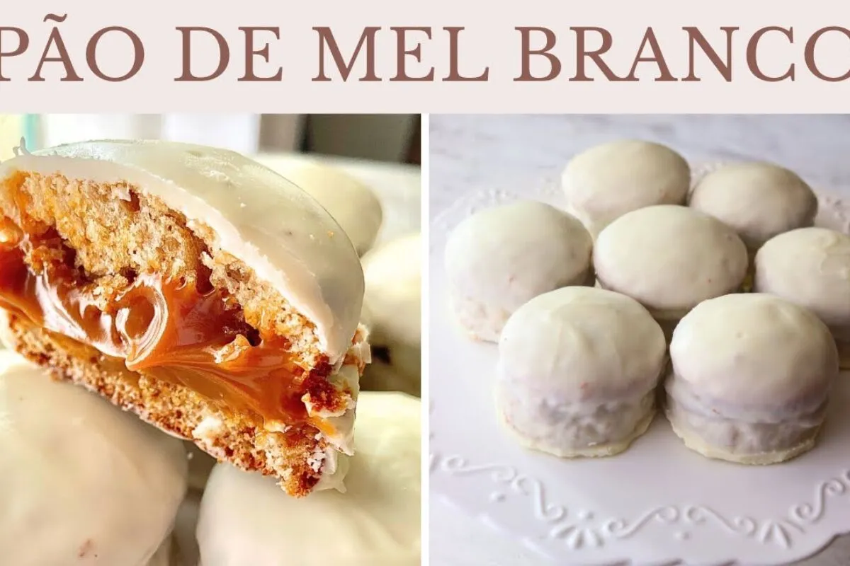 Pão de mel branco com doce de leite cremoso: receita sem cho