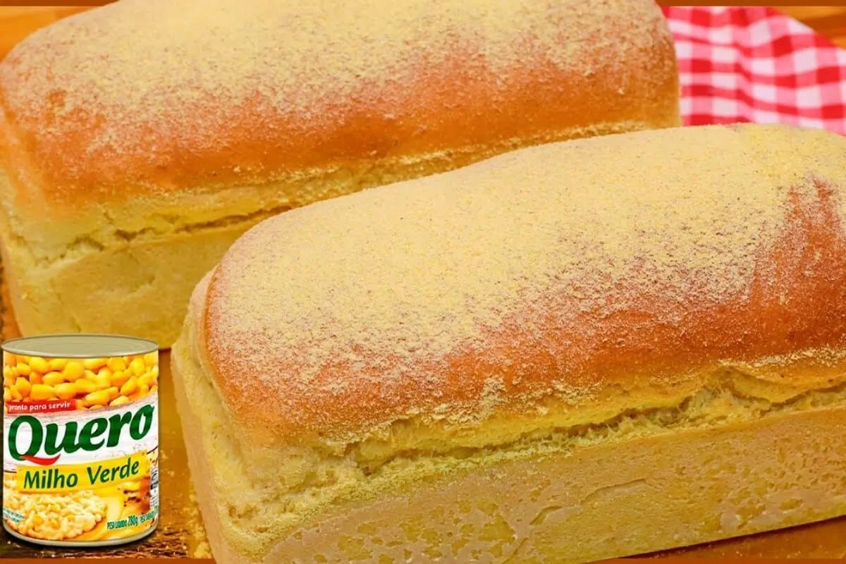 Pão de milho de latinha macio e fofinho para servir quentinh