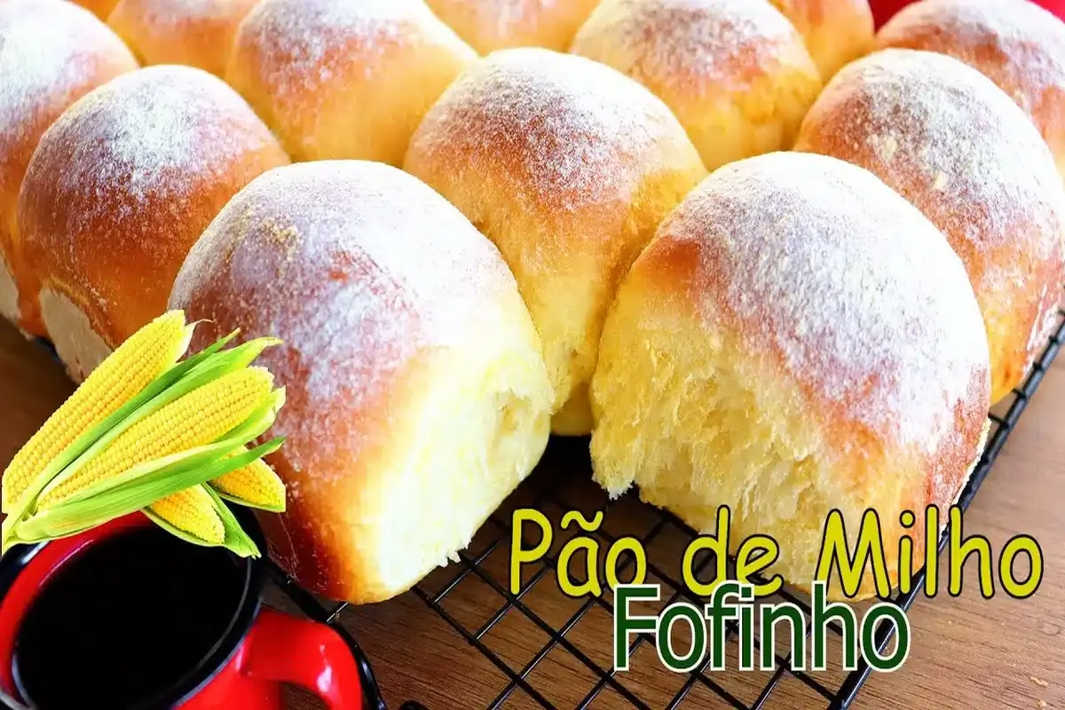 Pão de milho fofinho da roça: parece um pedaço de algodão de