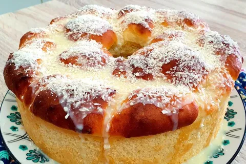Pão doce sem sovar delicioso igual ao que você viu na vitrin