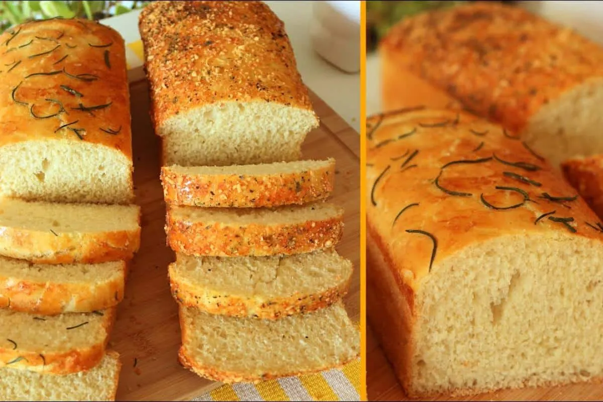 Pão salgado que não precisa sovar e rende 2 pães de meio qui