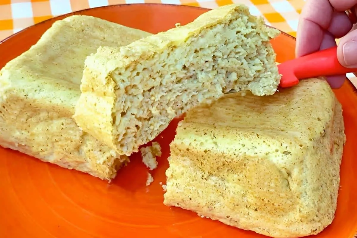 Pão sem farinha com apenas 3 ingredientes muito leve e fofin