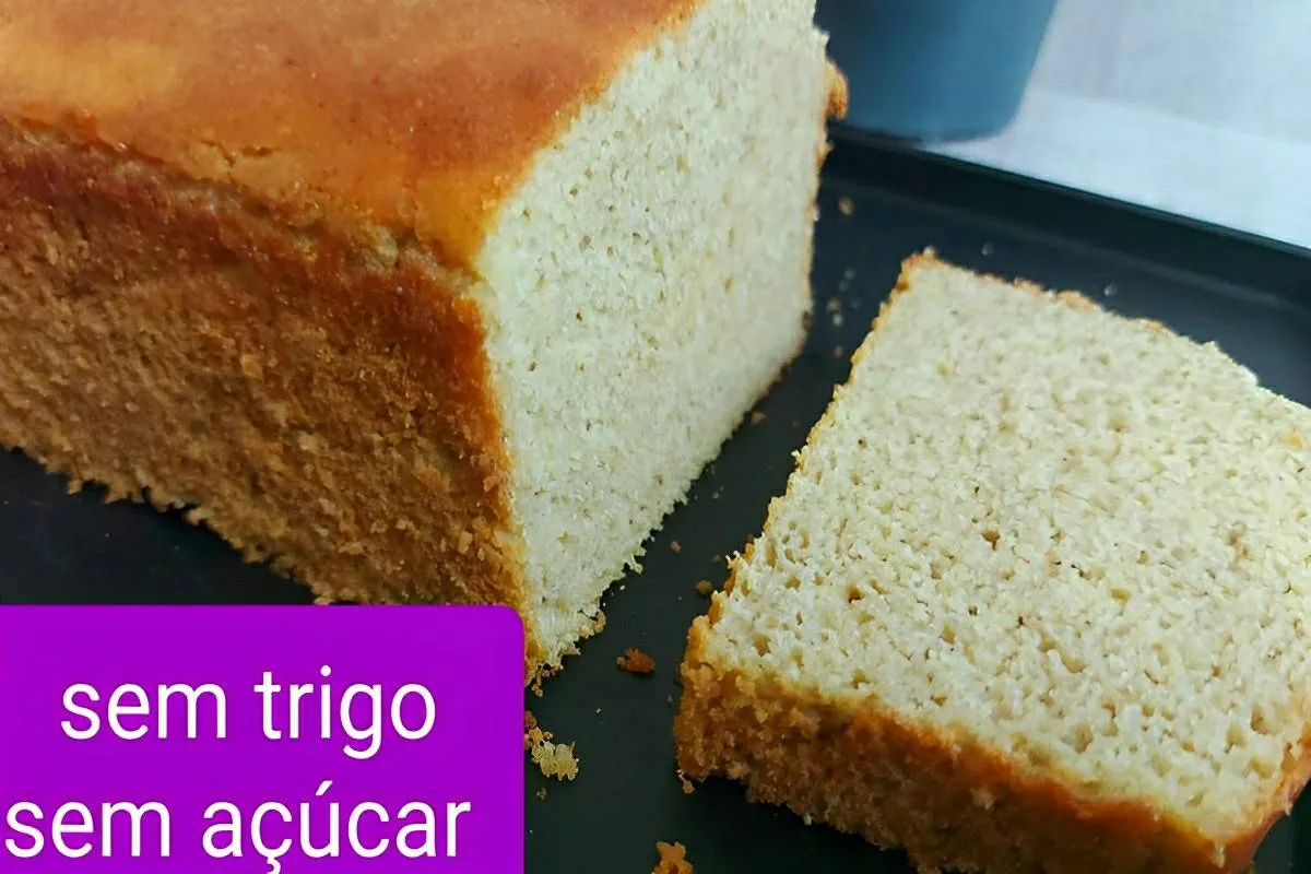 Pão sem farinha de trigo e sem açúcar super fofinho ideal pa