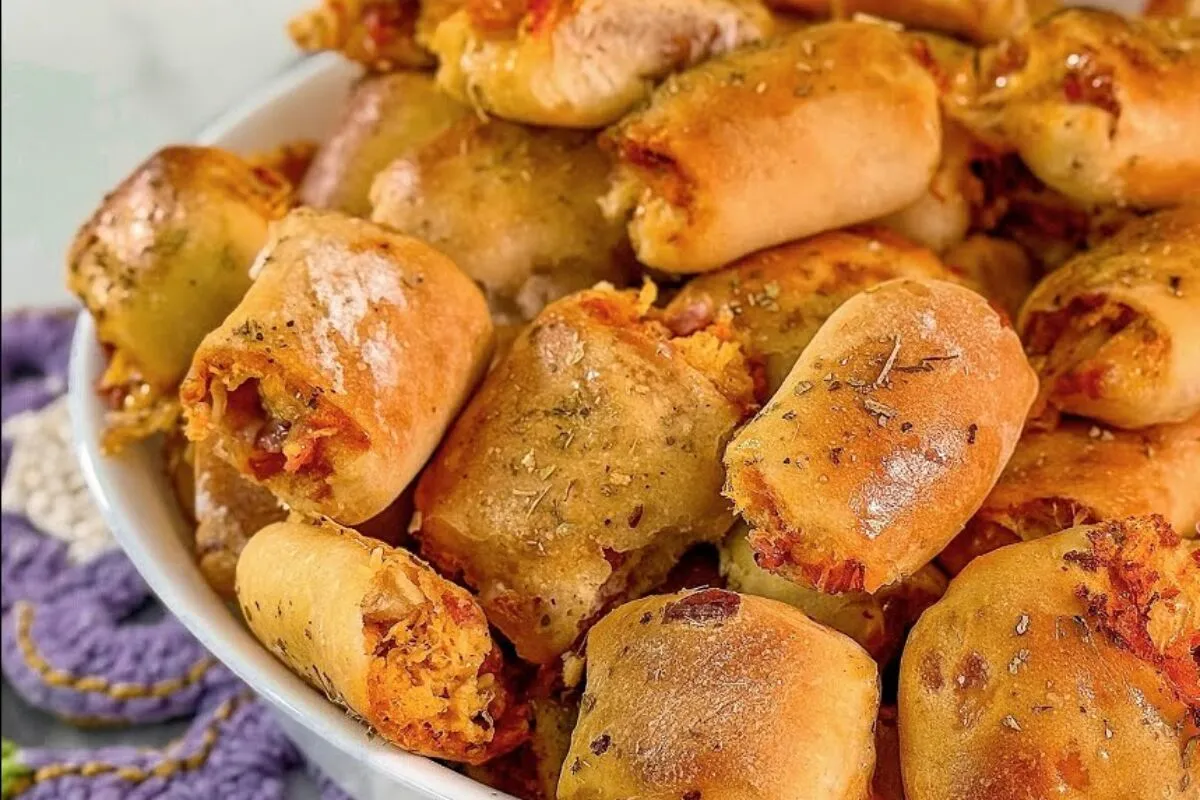 Pãozinho de frango com calabresa um lanche perfeito e irresi