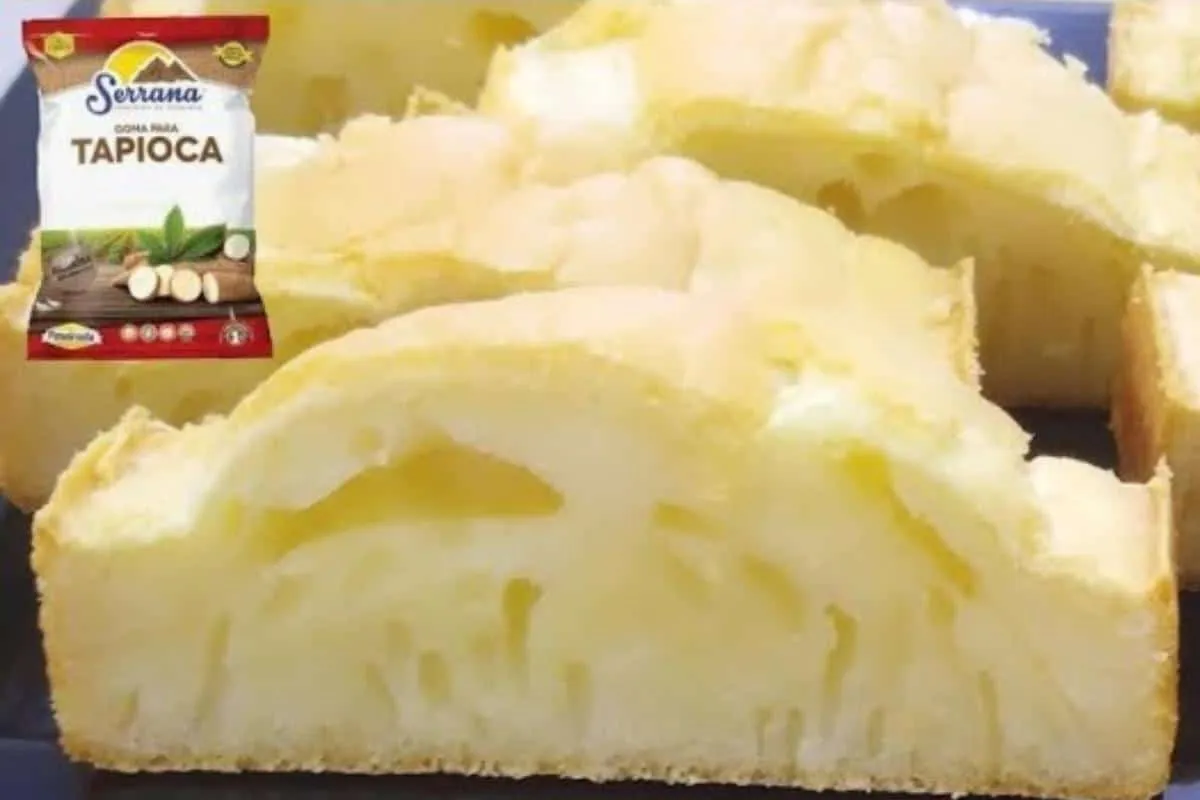 Pãozinho de tapioca leve e saudável para comer com uma xícar