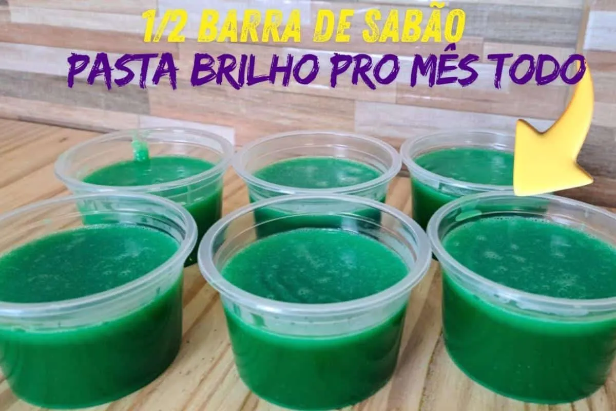 Pasta brilha alumínio que fica uma beleza e você vai lavar l