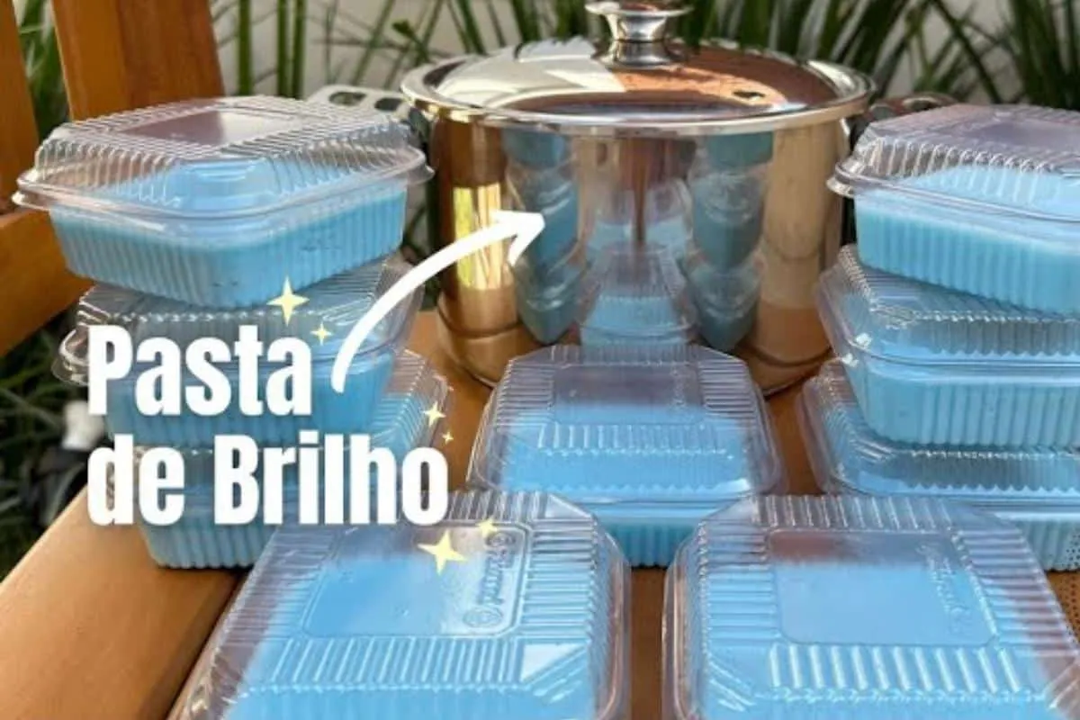 Pasta de brilho caseira que rende bastante e dá para usar o