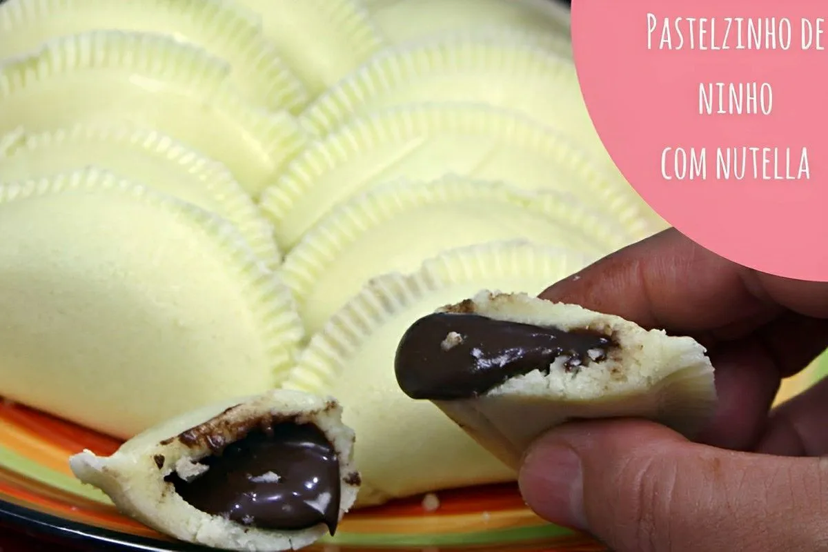 Pastelzinho de Leite Ninho com Nutella rápido e fácil basta
