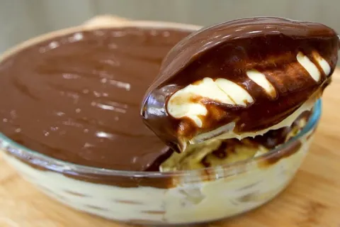 Pavê cremoso: usei só 2 ingredientes nesse creme, o pavê mai