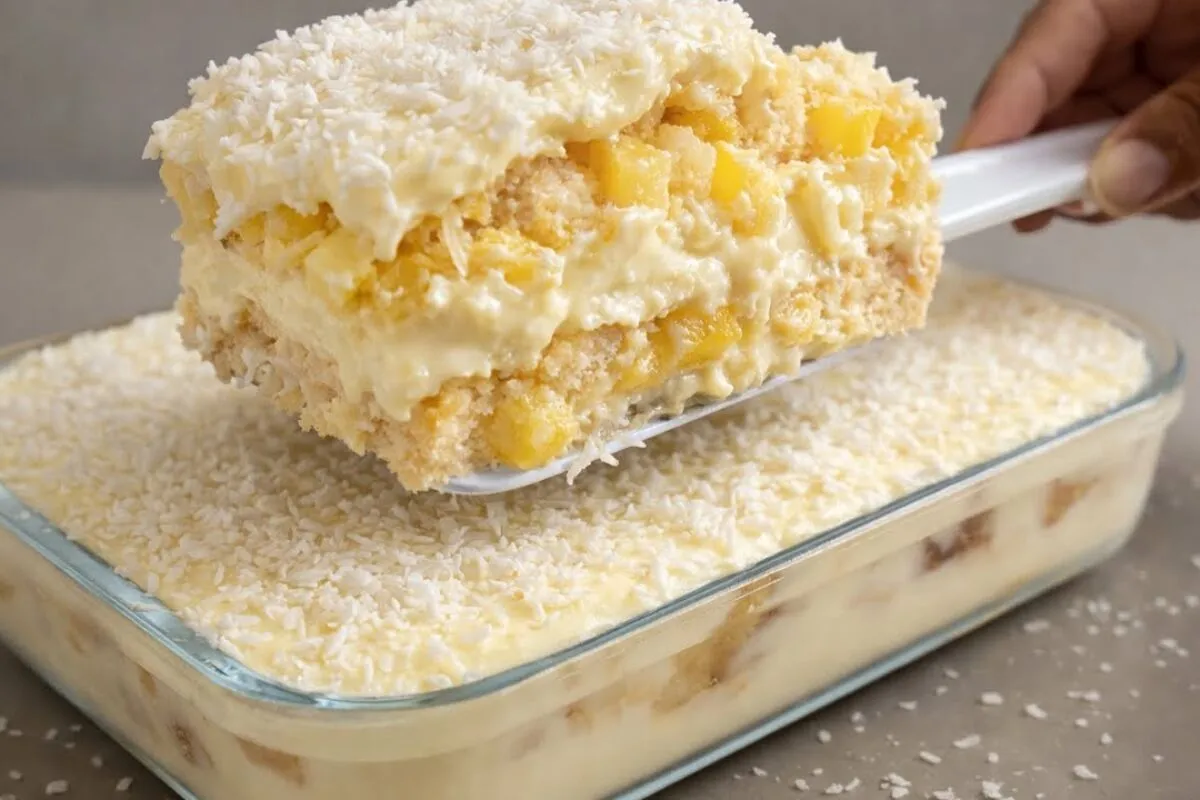 Pavê de abacaxi, uma sobremesa prática e deliciosa que não v