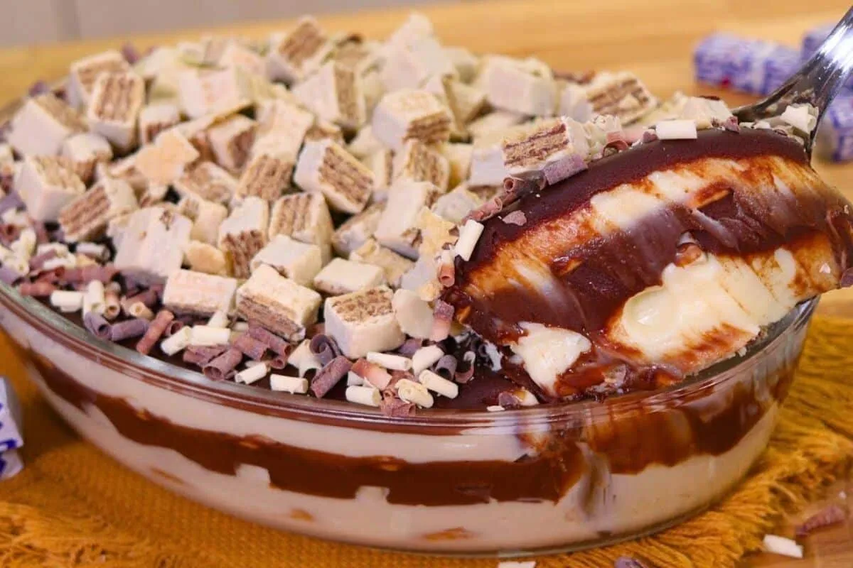 Pavê de bis branco fácil de fazer e perfeito para você começ