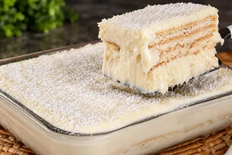 Pavê de limão super cremoso feito sem ir ao fogo, uma sobrem