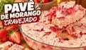 Pavê de morango cravejado com casquinha crocante de chocolat