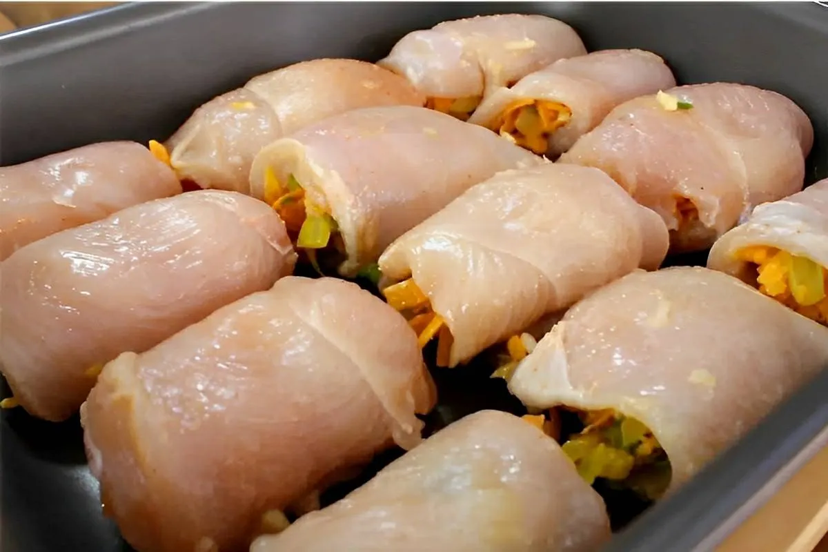 Peito de frango recheado com legumes uma receita leve e deli