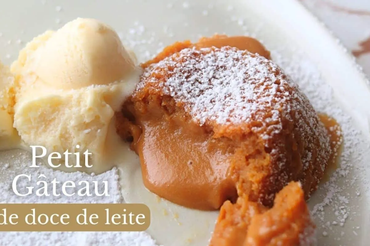 Petit gateau de doce de leite cremoso fácil de fazer e perfe
