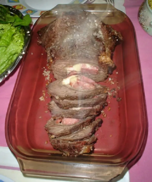 Picanha Invertida Recheada no Forno