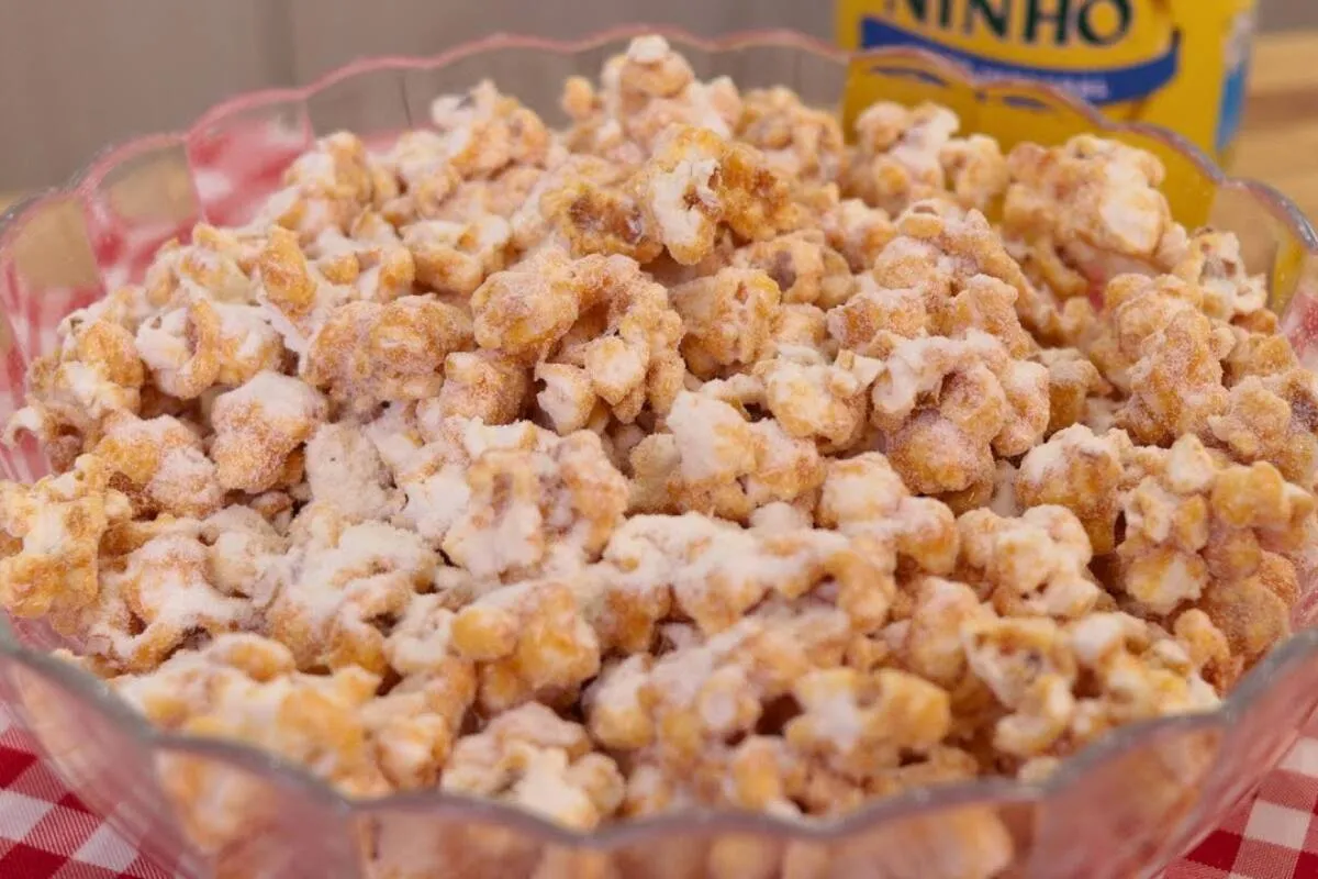 Pipoca de leite ninho: fica bem crocante e sequinha