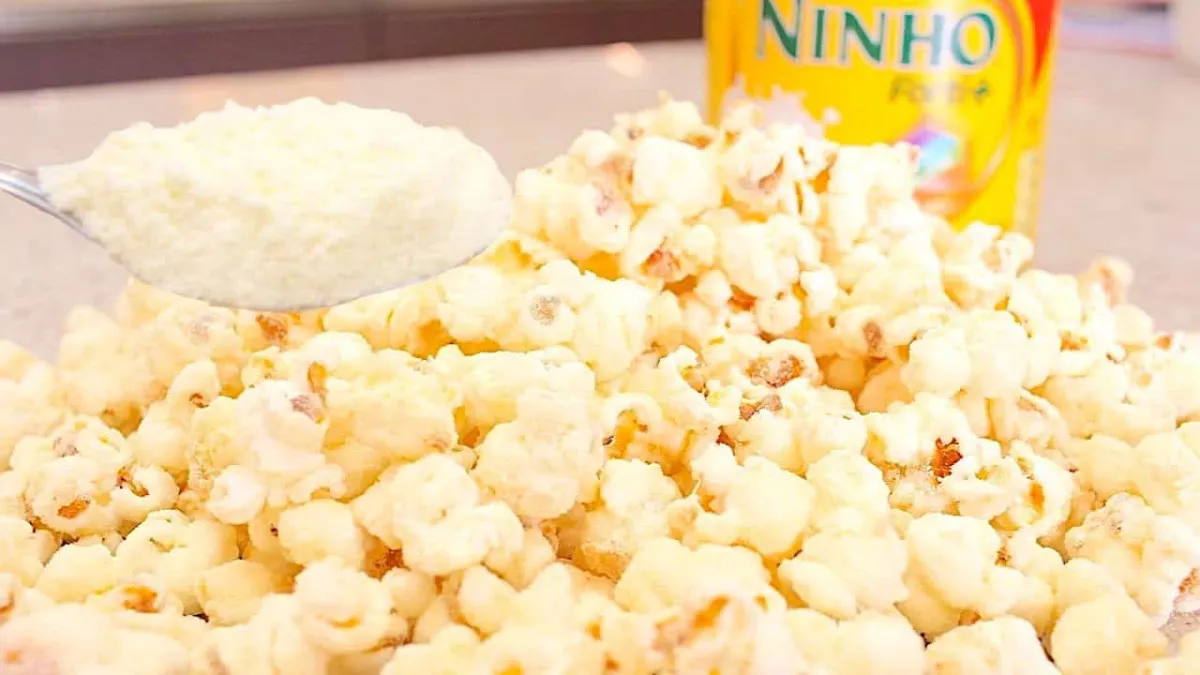 Pipoca de leite Ninho gourmet diferente deliciosa e muito fá