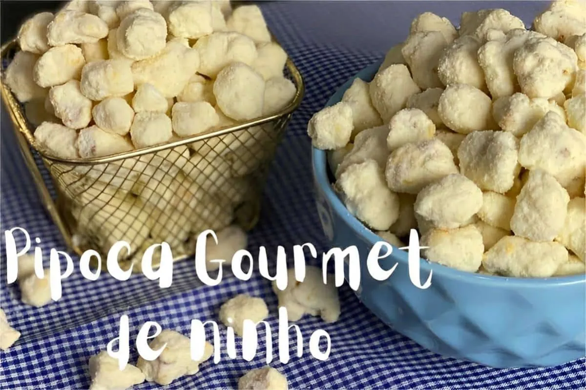 Pipoca de Leite Ninho simples e deliciosa perfeita para sabo