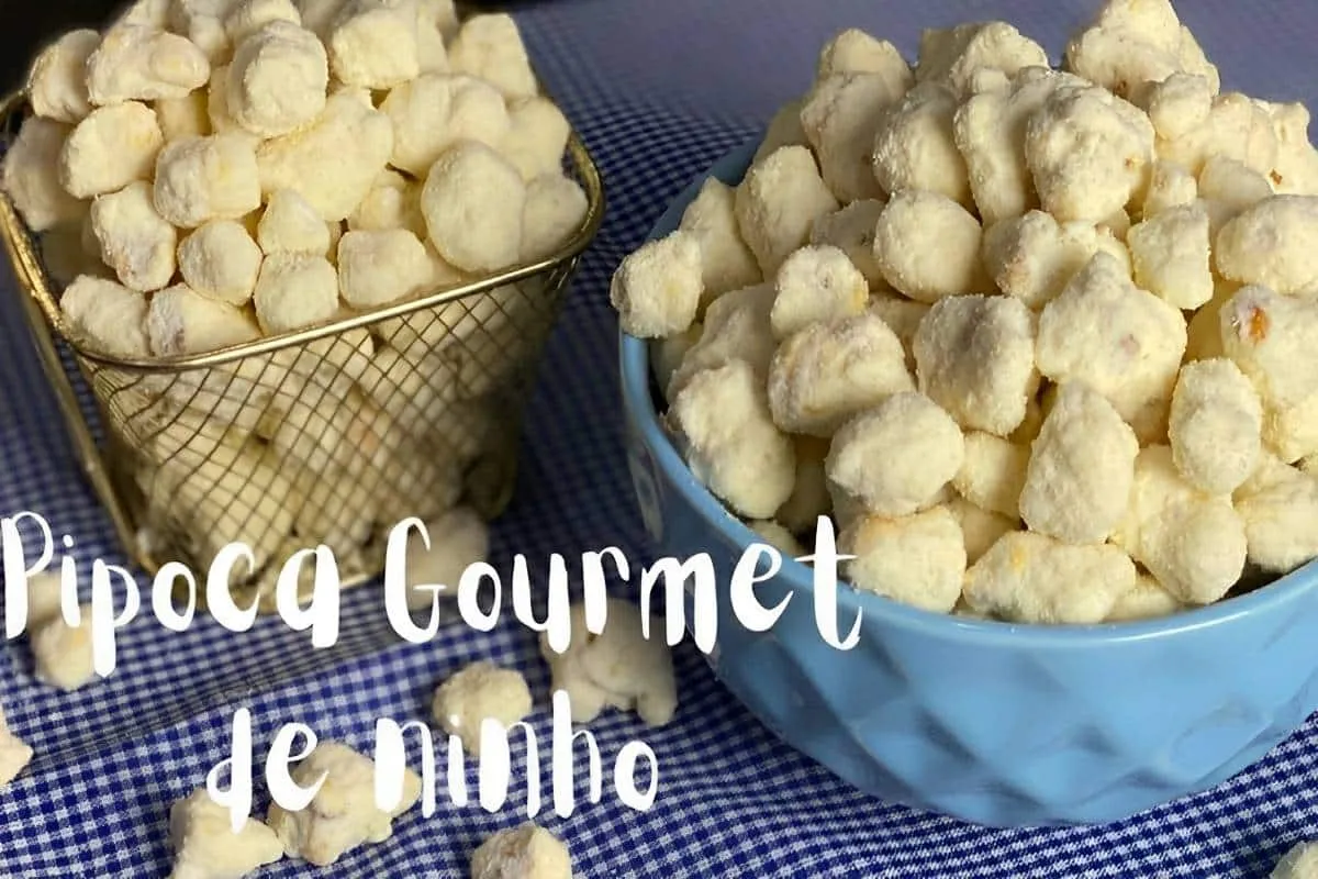 Pipoca gourmet de leite ninho fácil de fazer e perfeita para