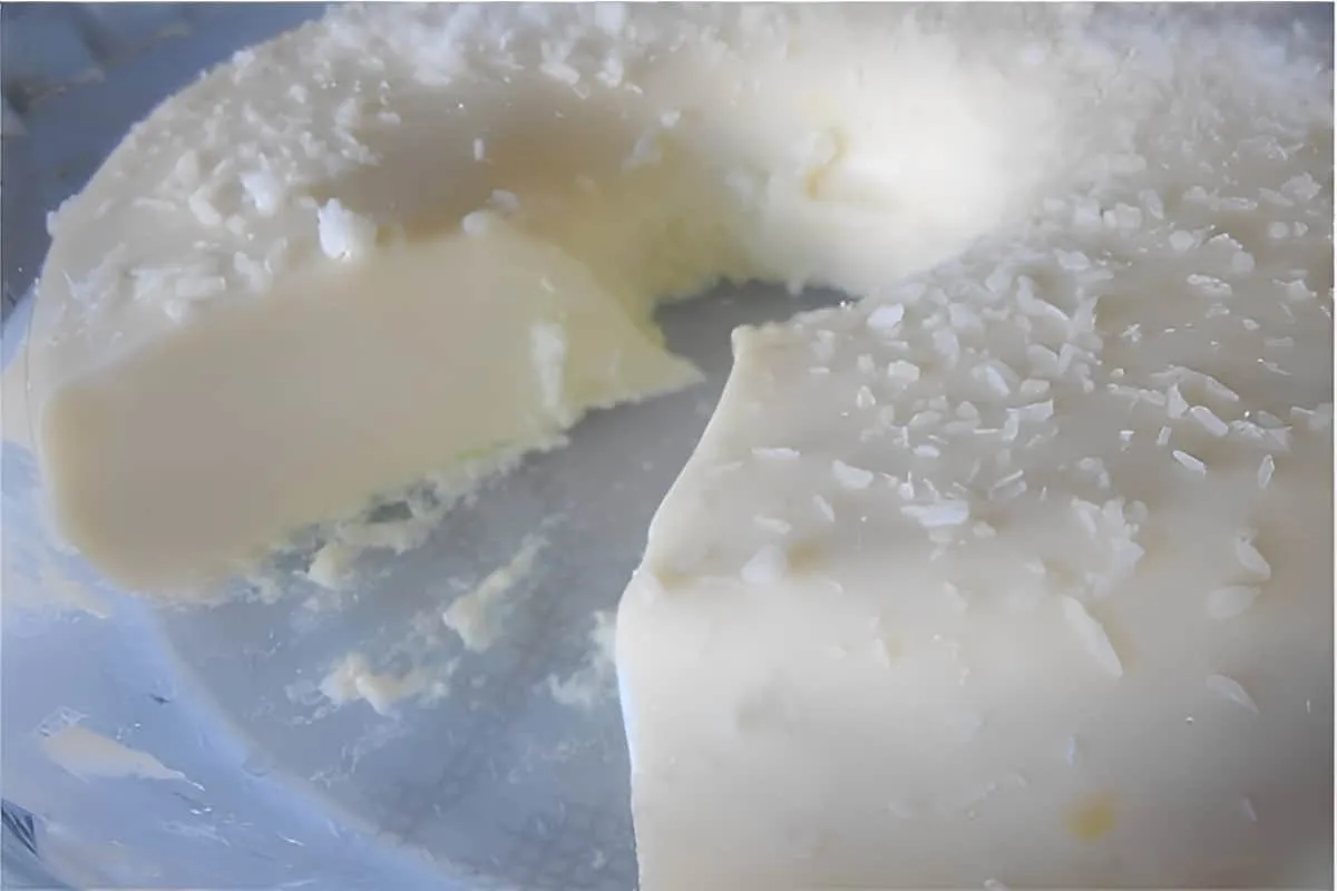 Pudim de coco de geladeira uma sobremesa deliciosa preparada