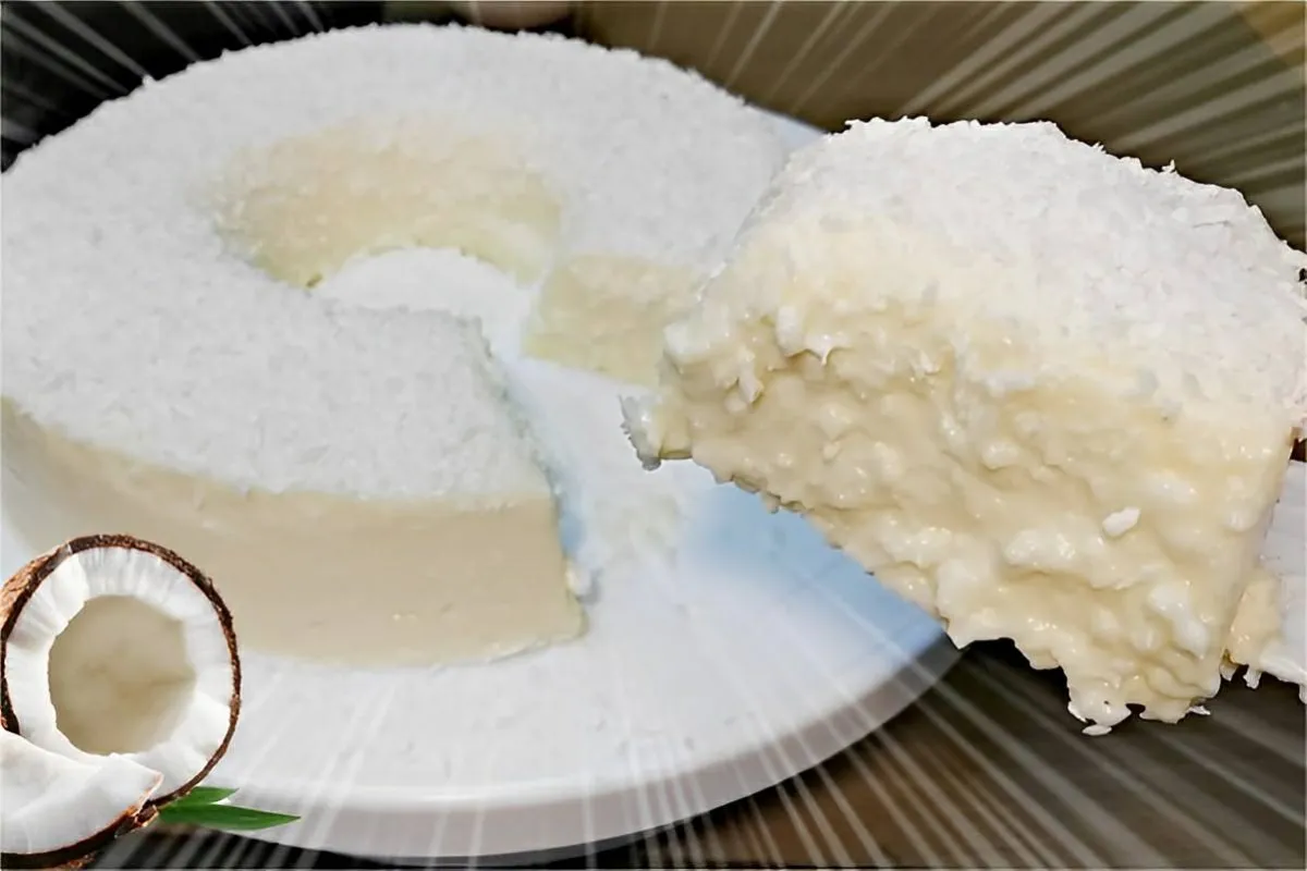 Pudim de coco delicioso sem gelatina uma sobremesa deliciosa