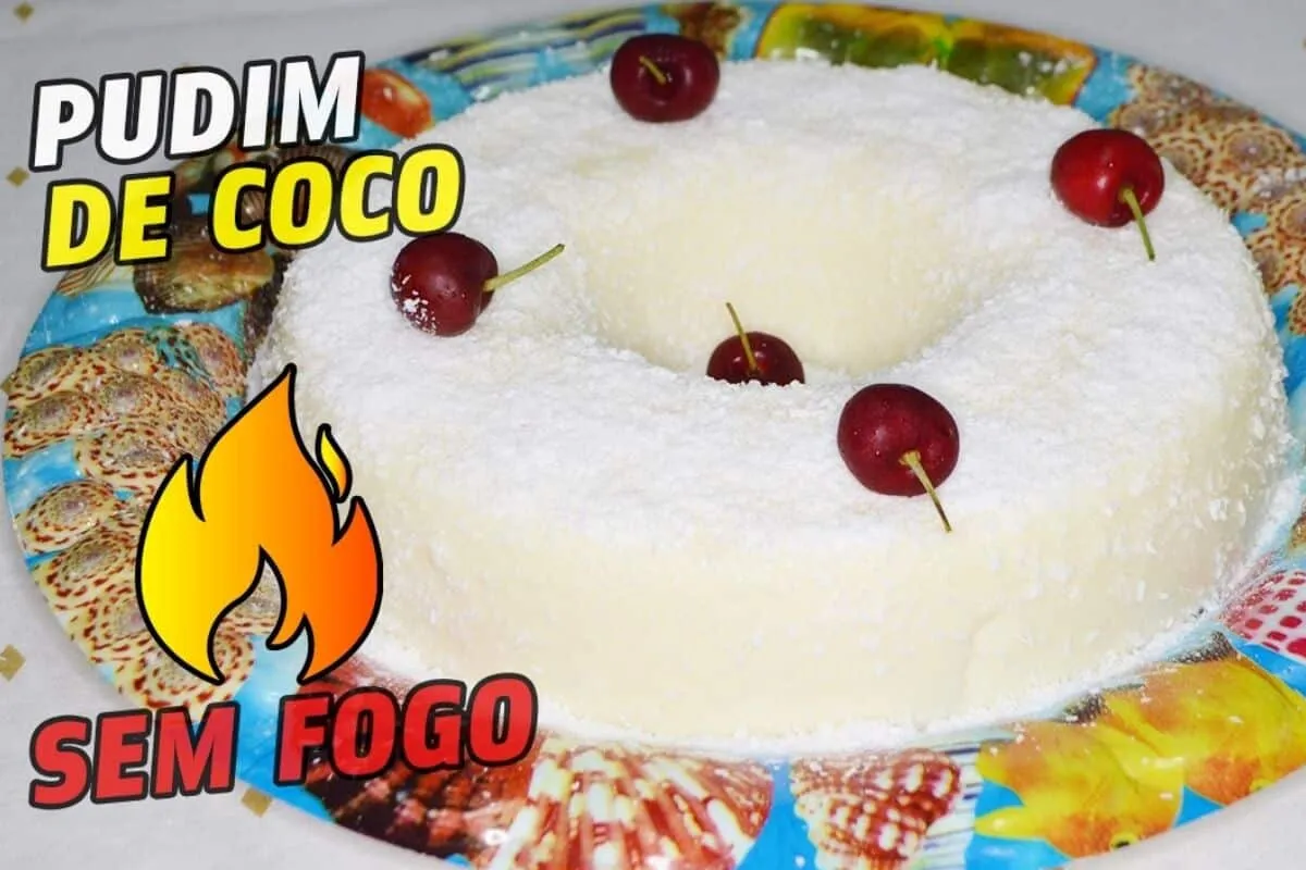 Pudim de coco tradicional e delicioso que derrete na boca e