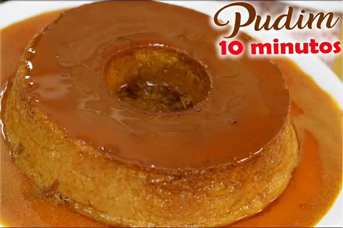 Pudim de doce de leite cremoso e saboroso feito em 10 minuto
