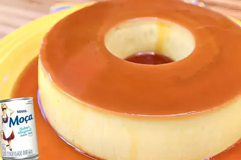 Pudim de leite moça sem furinhos extra cremoso e perfeito pa