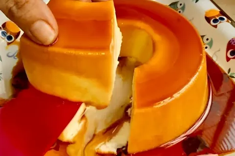 Pudim de leite ninho de geladeira sem ovos é só bater os ing