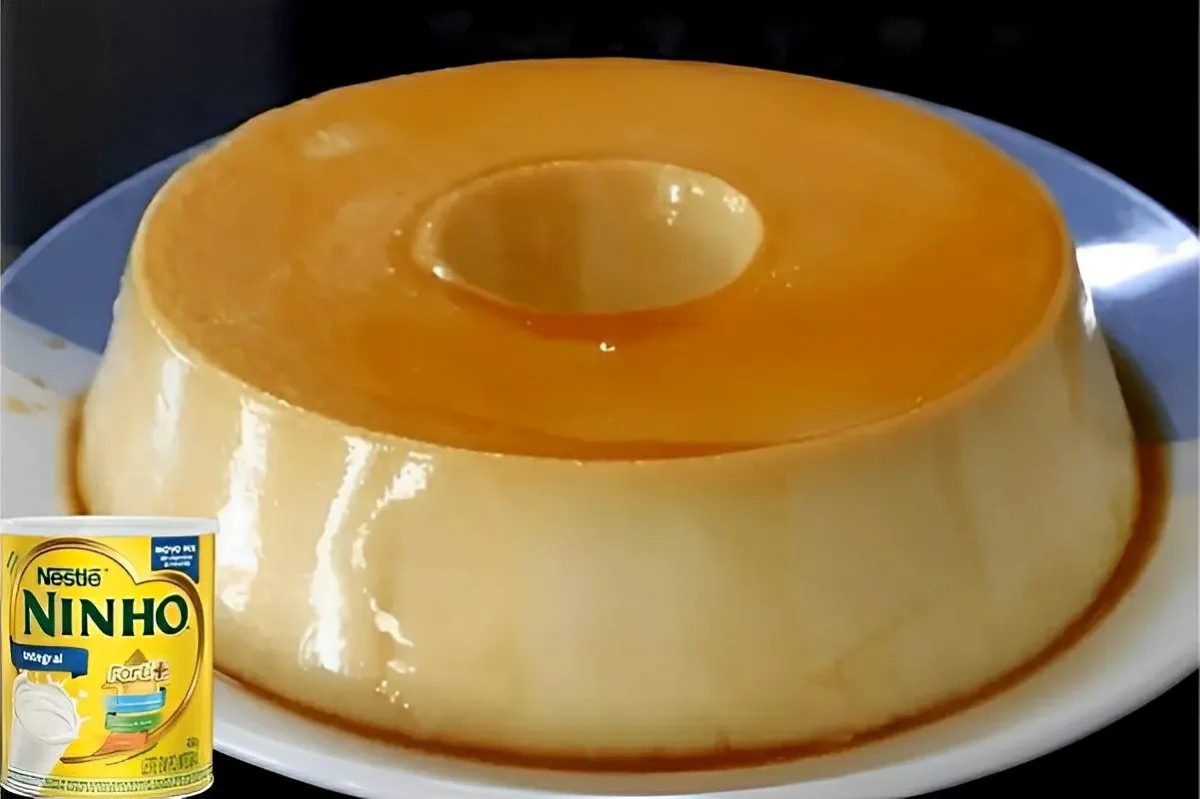 Pudim de leite ninho fácil de fazer e delicioso para a sobre