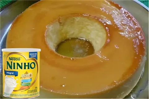 Pudim de Leite Ninho fácil e prático com sabor marcante do l