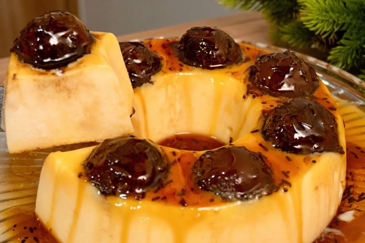 Pudim de leite Ninho feito sem ovos e sem ir ao forno, uma s