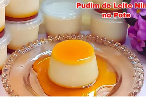 Pudim de leite Ninho sem forno e sem fogão, feito em minutos