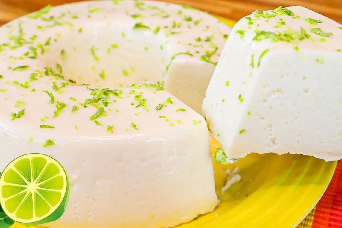 Pudim de limão com gostinho super refrescante que não precis