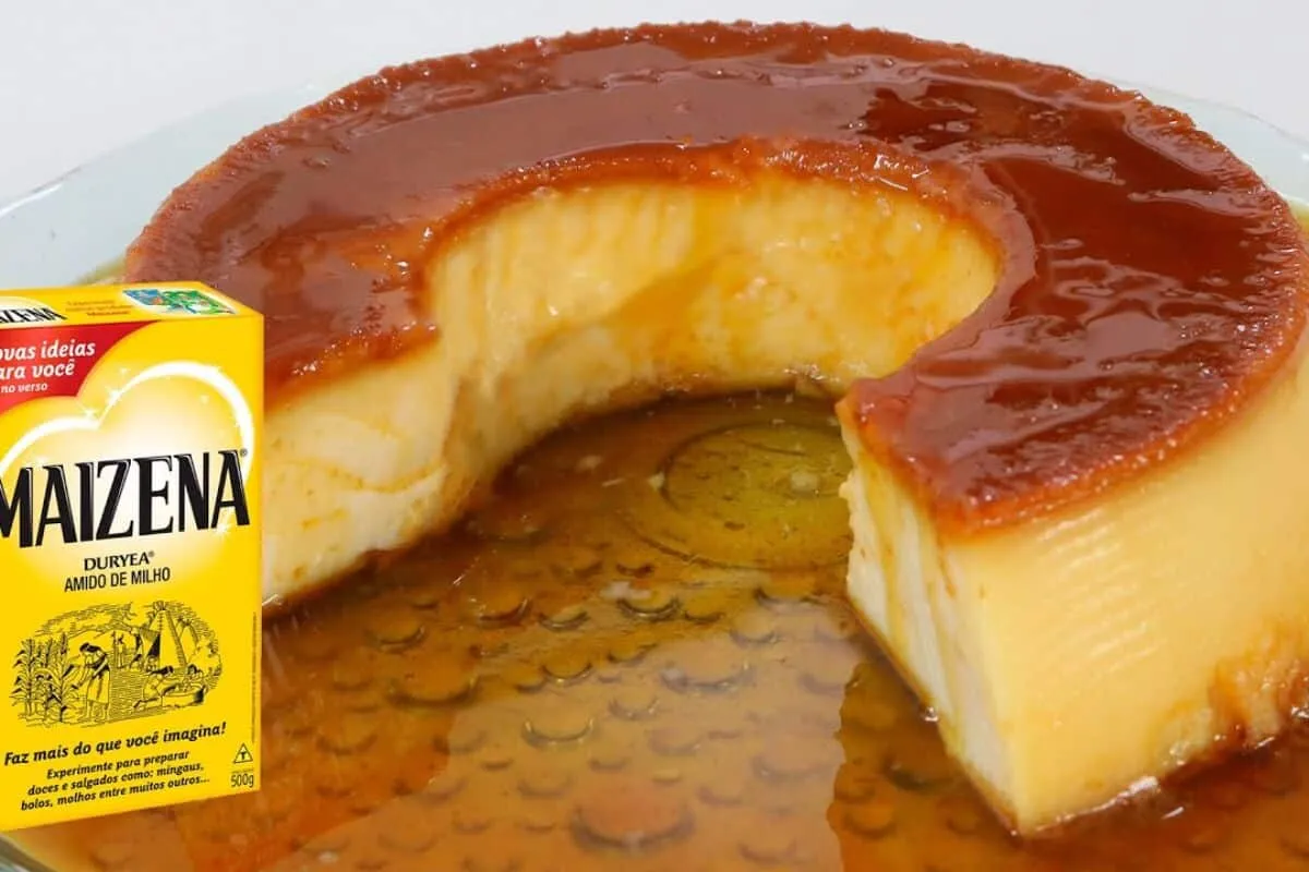 Pudim de maisena feito sem forno e sem ovos, uma sobremesa p