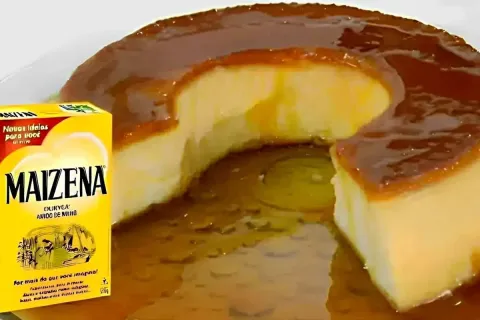 Pudim de maisena sem gelatina e que não vai ao forno muito c