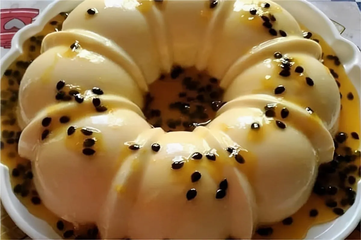 Pudim de maracujá sem ovos e sem forno é só bater os ingredi