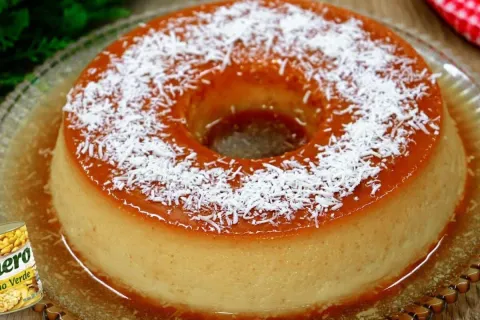 Pudim de milho com coco cremoso e delicioso: sobremesa fácil