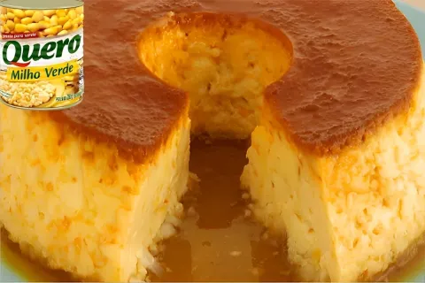 Pudim de milho de latinha com coco receita prática e fácil p