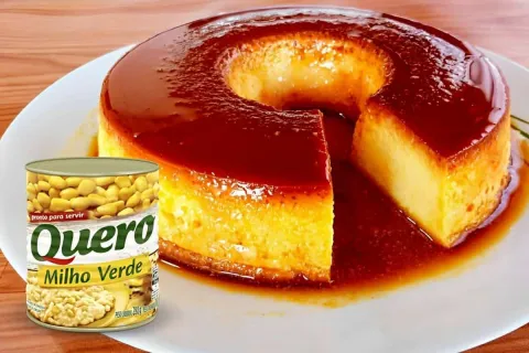 Pudim de milho de latinha um sabor surpreendente para servir